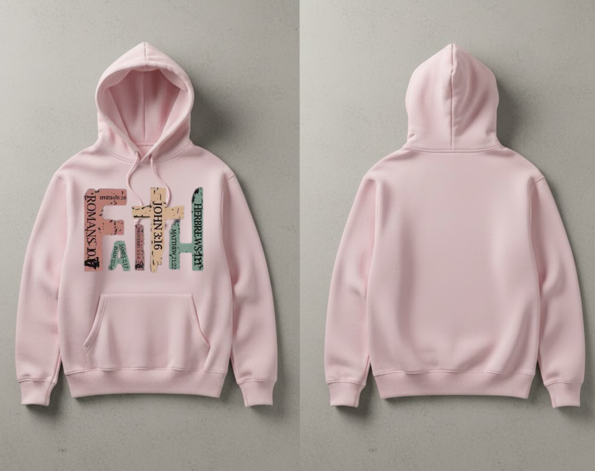 pink faith hoodie